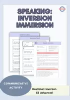 Vista previa - Juegos / Gamificación - ESL Communication Activity Inversion Speaking game Advanced - Portada