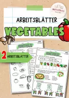 Vorschau - Arbeitsblätter - Vegetables | 2 Arbeitsblätter zum Wortschatztraining | Englisch Klasse 5–6 - Deckblatt