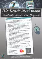 Vorschau - Arbeitsblätter - 3D-Druck-Werkstatt: Zentrale technische Begriffe (AB + interaktives Quiz) - Deckblatt