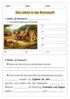 Vorschau - Arbeitsblätter - Materialpaket (Die Bronzezeit - Stationen, Arbeitsblatt, Lesetext, Bildkarten) - Seite 1