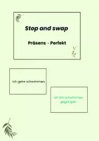 Vorschau - Arbeitsblätter - Stop and swap (Präsens - Perfekt) - Deckblatt