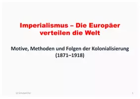 Vorschau - Arbeitsblätter - Die Europäer verteilen die Welt - Imperialismus - Seite 1