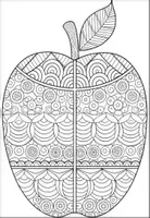 Vorschau - Mal- und Bastelvorlagen - Apfel mandalas Kunst Ausmalbilder (1.-4. Klasse) - Seite 3