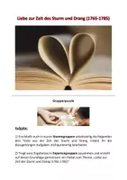 Vorschau - Arbeitsblätter - Materialpaket ,,Liebe zur Zeit des Sturm und Drang und in den 2000er-Jahren" (Klasse 9-10) - Deckblatt