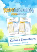 Vorschau - Arbeitsblätter - Einmaleins Mathematik Kopfrechnen Ping Pong Multiplikation - Deckblatt