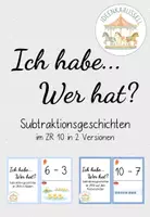 Vorschau - Spiele - Rechengeschichten im ZR10 - Ich habe, wer hat? - Deckblatt