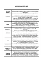 Vista previa - Fichas informativas / Documentos de lectura - Vocabulario Clima (PAU) - página 1