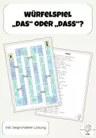 Vorschau - Spiele - Würfelspiel - "das" oder "dass? - Deckblatt