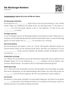 Vorschau - Arbeitsblätter - Die Würzburger Residenz (Lückentext und Übungen) - Deckblatt