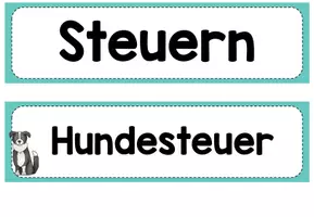 Vorschau - Bildkarten - Einnahmen der Gemeinde Bildkarten - Seite 1