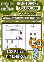 Vorschau - Spiele - Bild-Sudoku Tierspuren – 200 Rätsel zum Ausschneiden & Einkleben - Deckblatt