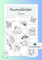 Vorschau - Spiele - Ausmalbilder Tiere - Deckblatt