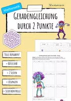 Vorschau - Arbeitsblätter - Geradengleichung aus zwei Punkten - Deckblatt
