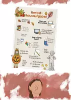 Vorschau - Poster - Hausaufgaben Herbst / Bucket-List - Deckblatt