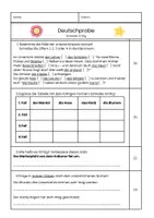 Vorschau - Test - Probe Deutsch 4 Fälle Bindwörter doppelter Konsonant - Seite 1