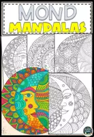 Vorschau - Mal- und Bastelvorlagen - Mond Mandalas Ausmalbilder (1.-4. Klasse) - Deckblatt