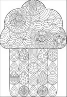 Vorschau - Mal- und Bastelvorlagen - Wolken Ausmalbilder gefüllt mit Mandala - Seite 3