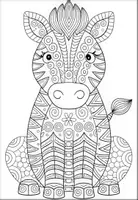 Vorschau - Mal- und Bastelvorlagen - Zebra Mandalas Ausmalbilder für Klassen 1–4 - Seite 2