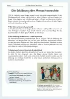 Vorschau - Arbeitsblätter - Die Erklärung der Menschenrechte / Französische Revolution - Seite 1