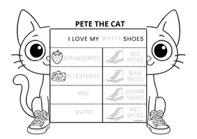 Vista previa - Hojas de trabajo - Pete and his shoes Storytime Flipbook - página 3