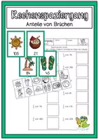 Vorschau - Spiele - Brüche - Anteile von Brüchen, das Ganze bestimmen, den Bruch bestimmen - Materialpaket - Seite 1