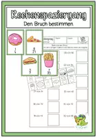 Vorschau - Arbeitsblätter - Brüche - den Bruch bestimmen - Rechenspaziergang - Deckblatt