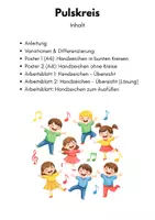Vorschau - Arbeitsblätter - Pulskreis Warm-up: Bewegung, Rhythmus & Musik verbinden - Seite 1
