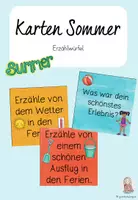Vorschau - Anderer Materialtyp - Erzählkarten Würfel - Sommerferien - Deckblatt