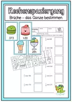 Vorschau - Arbeitsblätter - Brüche - das Ganze bestimmen - Rechenspaziergang - Deckblatt