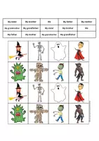 anteprima - Flashcard - Halloween Family tree - Pagina 1