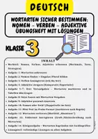 Vorschau - Arbeitsblätter - Wortarten sicher bestimmen: Nomen – Verben – Adjektive (Klasse 3) - Übungsheft mit Lösungen - Deckblatt