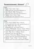 Vorschau - Spiele - Konzentrationsspiel „Unlogisch“ - Welches Wort passt nicht? - Seite 1