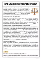Vorschau - Arbeitsblätter - Der Weg zur Gleichberechtigung (Lückentext mit Lösungen) - Seite 1