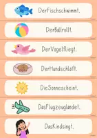 Vorschau - Stationenlernen - Schlangensätze - vierfach-differenzierte Kärtchen für die Freiarbeit - Seite 2