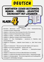 Vorschau - Arbeitsblätter - Wortarten-Training Klasse 4: Steigerung, trennbare Verben, Nominalisierung – mit Merkteil & Lösungen - Deckblatt