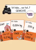 Vorschau - Aufgabenkarten - Gramm und Kilogramm: Ich habe..., wer hat... - Deckblatt