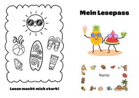 Vorschau - Mal- und Bastelvorlagen - 4 saisonale Lesepässe fürs Schuljahr - Seite 1