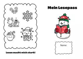 Vorschau - Mal- und Bastelvorlagen - 4 saisonale Lesepässe fürs Schuljahr - Seite 3