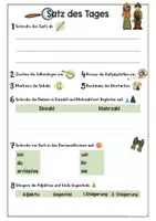 Vorschau - Arbeitsblätter - Arbeitsblatt Satz des Tages - Seite 1
