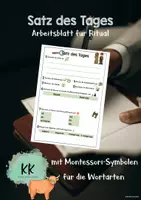 Vorschau - Arbeitsblätter - Arbeitsblatt Satz des Tages - Deckblatt