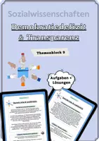 Vorschau - Arbeitsblätter - Demokratiedefizit der EU – Transparenz, Lobbyismus, Legitimation | „Output- vs. Input-Demokratie“ (Sek II) - Deckblatt
