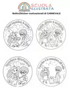 anteprima - Materiale di supporto/inclusione - Bollini/Sticker Illustrati Carnevale - Pagina 3