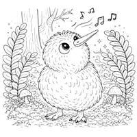 Vorschau - Mal- und Bastelvorlagen - Kiwi Ausmalbilder (50 Malvorlagen) inkl. Stundenentwurf (PDF) - Seite 3