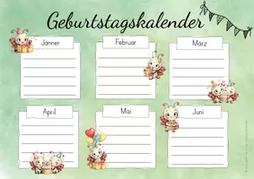 Vorschau - Poster - Geburtstagskalender_Marienkäfer-Desing - Seite 1
