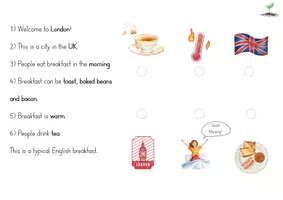 Vorschau - Arbeitsblätter - Lesespuren "Breakfast all over the world" - Seite 1