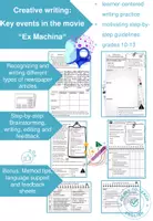 Vorschau - Arbeitsblätter - Newspaper articles on events in the movie "Ex Machina" (post-viewing & creative writing) - Deckblatt