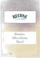 Vorschau - Stationenlernen - Rechne wie der Blitz: Zählen in Schritten - Deckblatt