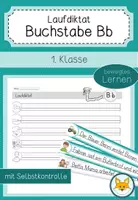 Vorschau - Arbeitsblätter - Laufdiktat Buchstabe Bb für die 1. Klasse - Deckblatt
