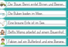 Vorschau - Arbeitsblätter - Laufdiktat Buchstabe Bb für die 1. Klasse - Seite 2
