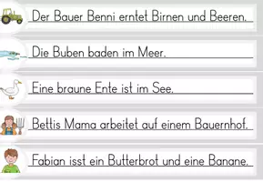 Vorschau - Arbeitsblätter - Laufdiktat Buchstabe Bb für die 1. Klasse - Seite 3